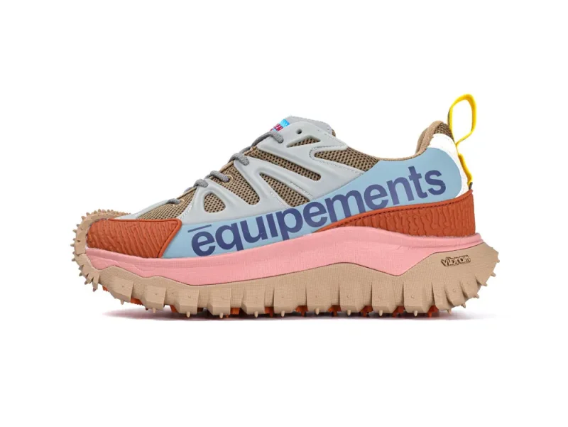 Colorful, modern trail running sneakers.
