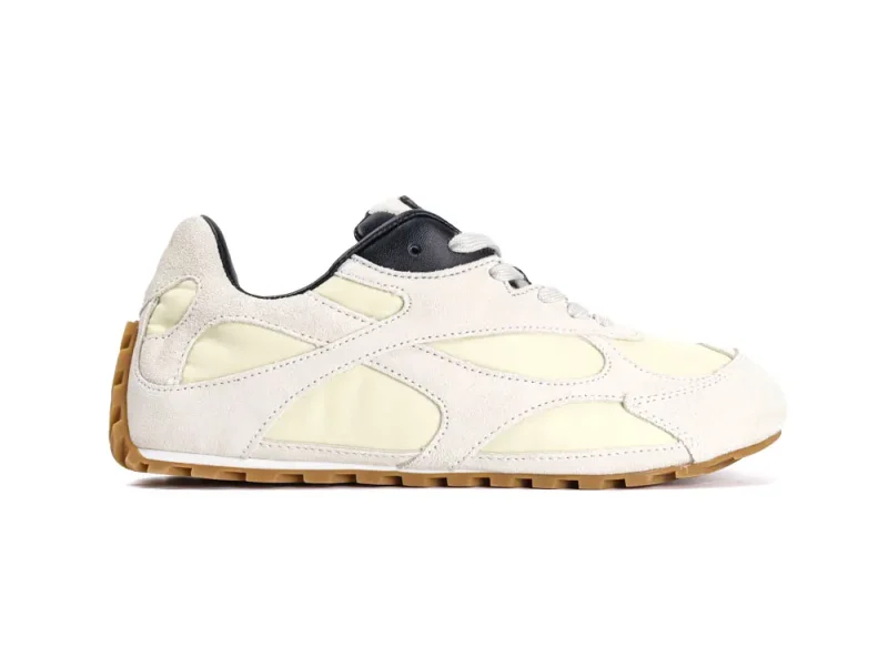 Front view of the outside of the left shoe