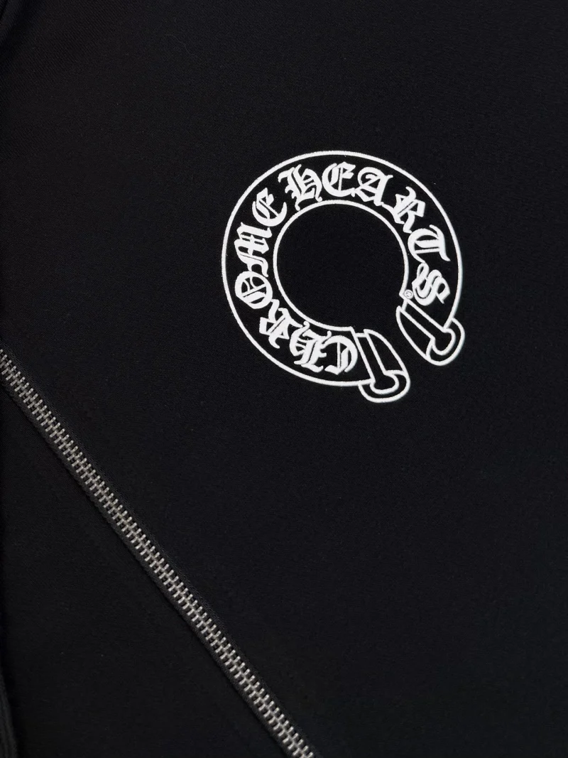Black hoodie with floral design details