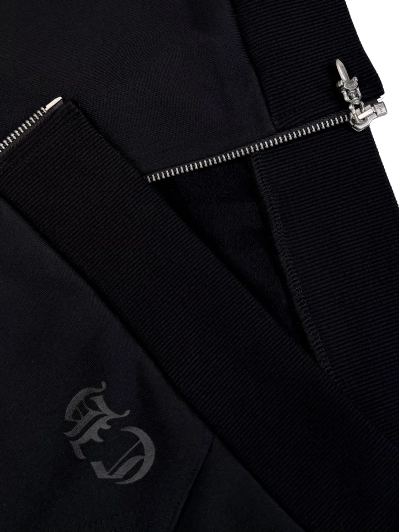 Black hoodie with floral designs
