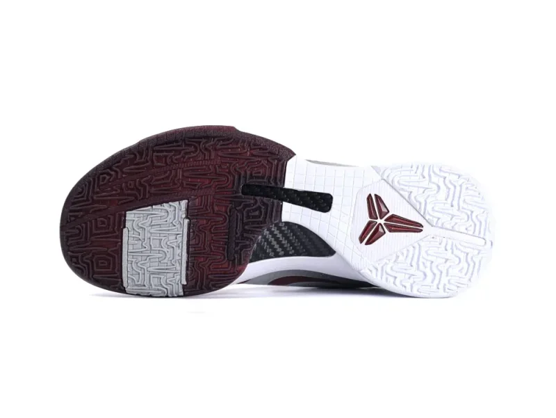 Stylish maroon and silver basketball shoe