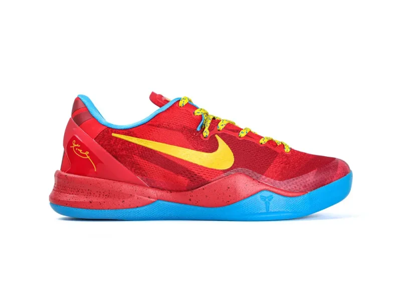 The outside of the right shoe