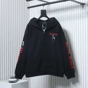 WE11 DONE American Retro Three-Eyed Deer Print Zip-up Sweatshirt