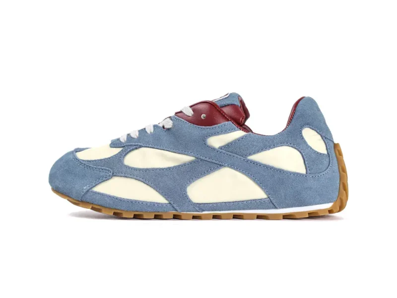 gray left shoe inside