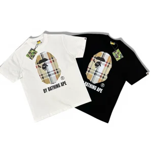 BAPE Check Camo Ape Head Tee