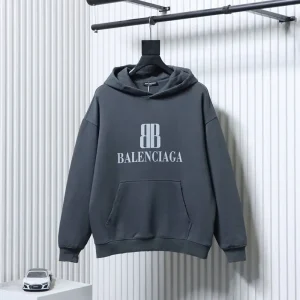 BLCG B Logo Print Distressed Hoodie