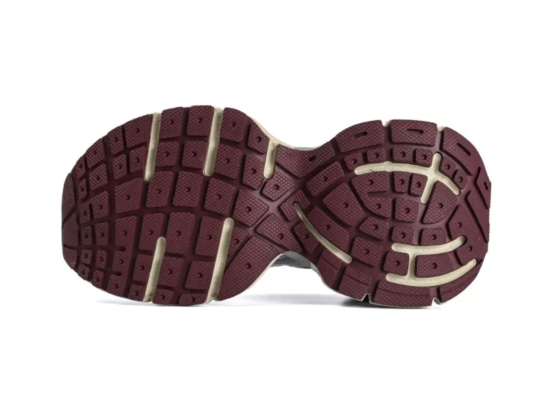 Red rubber outsole