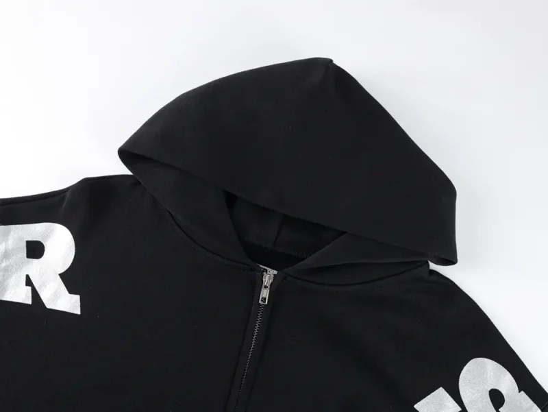 the black hoodie