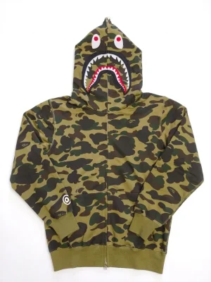 A BATHING APE 1ST CAMO Shark Full Zip Hoodie
