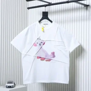 Acne Pleated Puppy Print T-Shirt