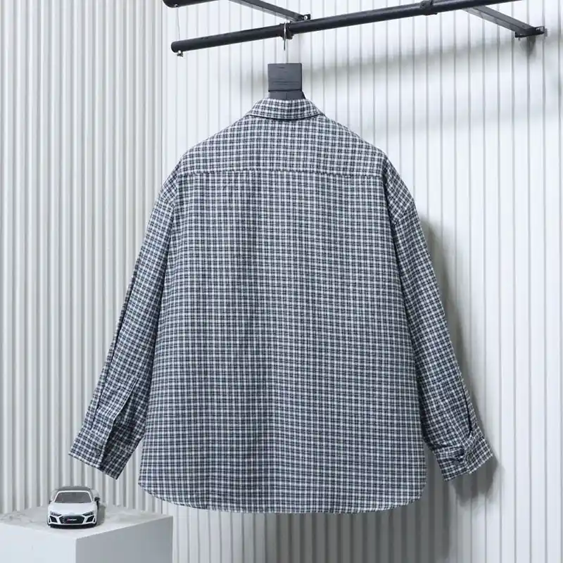 Acne Pocket Logo Check Shirt