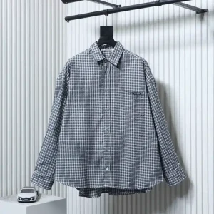 Acne Pocket Logo Check Shirt