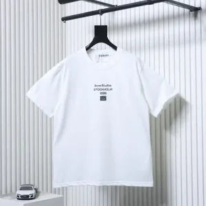Acne Silver Smiley Face Print T-Shirt