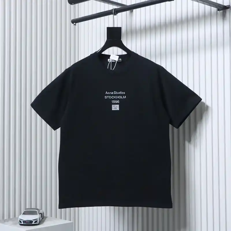 Acne Silver Smiley Face Print T-Shirt