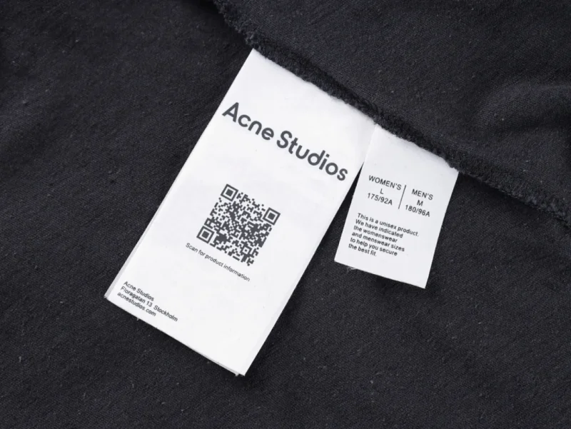 Black fabric with white tags