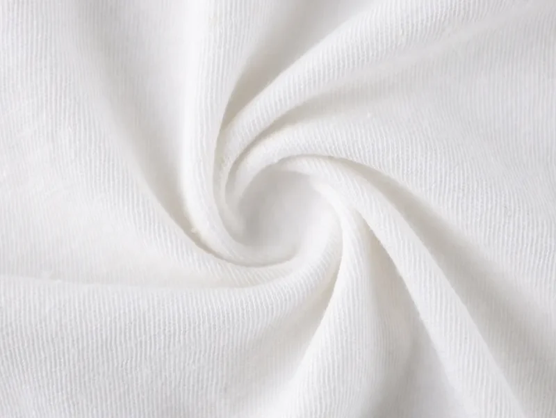 White fabric material swirled