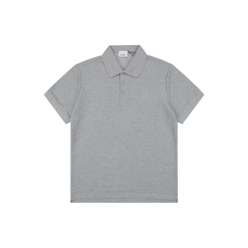 BBR BT Logo Embroidered Polo T-Shirt color Gray