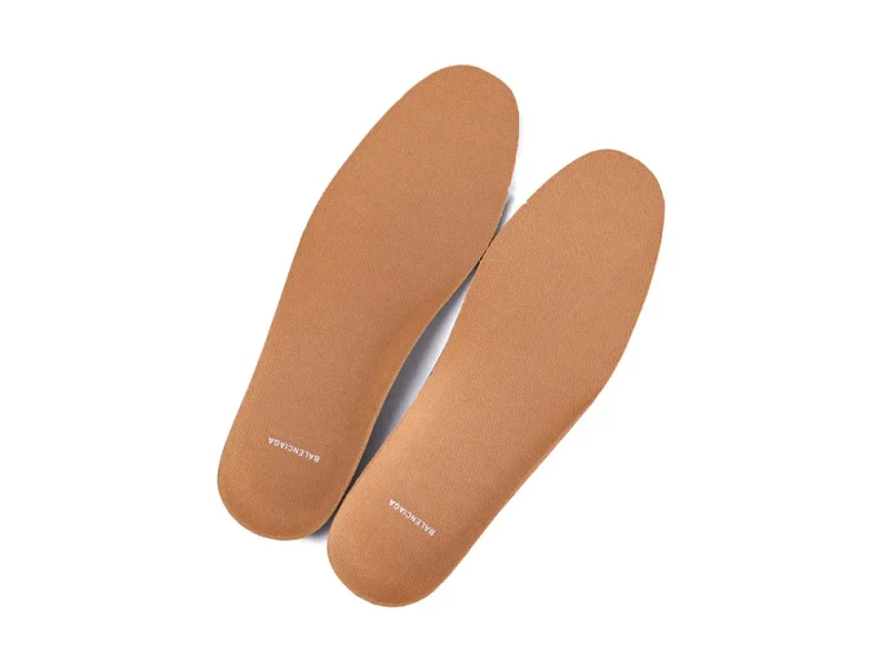 Brown fabric insoles with a sleek design for enhanced comfort and support.