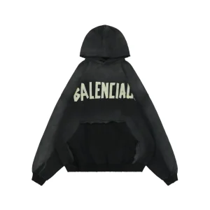 Balenciaga Yellow Tape Print Hoodie