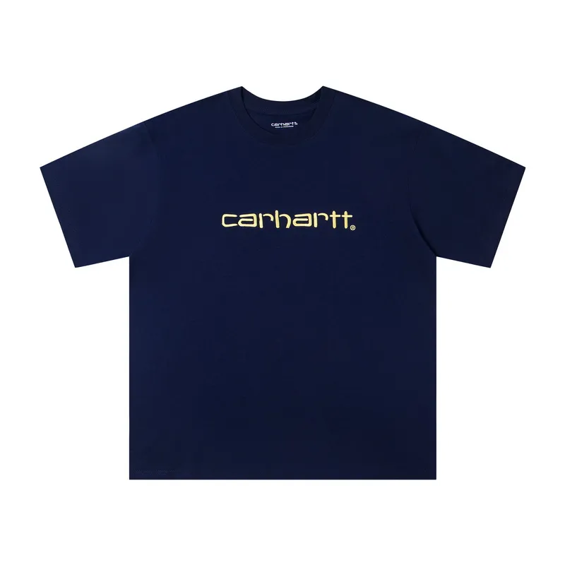 Carhartt Script Logo Embroidered T-Shirt color Dark Blue