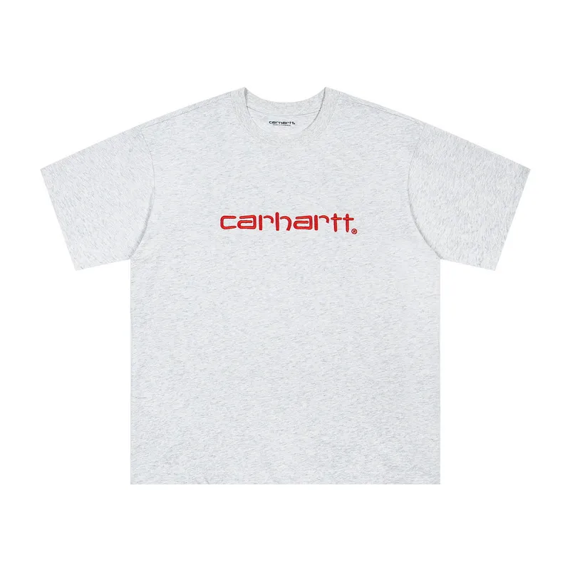 Carhartt Script Logo Embroidered T-Shirt Color Gray