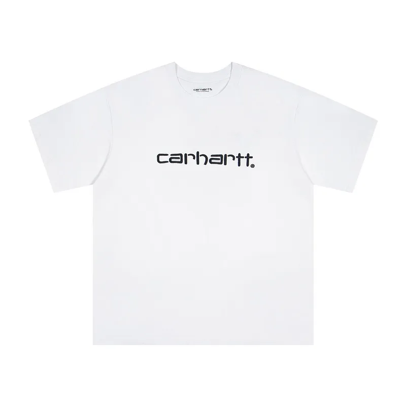 Carhartt Script Logo Embroidered T-Shirt - White