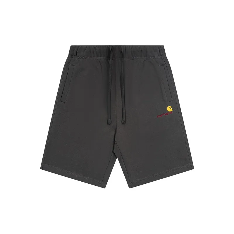 Carhartt WIP Classic Gold Logo Embroidered Sweat Short color Darkgray