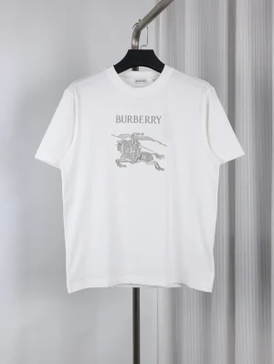 Embroidered Equestrian Knight T-Shirt color white