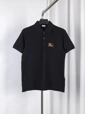 Embroidered Horse Polo T-Shirt Color Black
