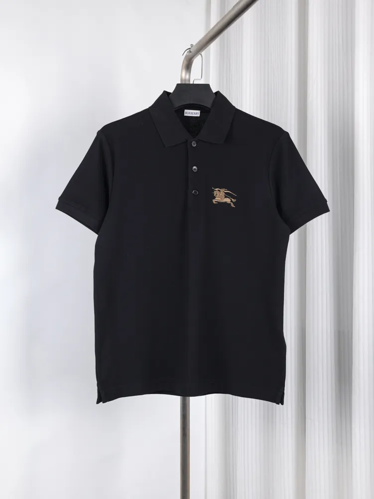 Embroidered Horse Polo T-Shirt Color Black