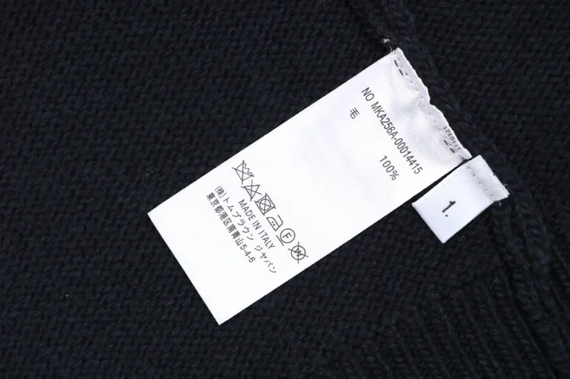 Four-Bar Back Pony Hooded Jacket care label and size tag detail