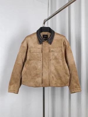 WE11 DONE Suede Texture Padded Jacket