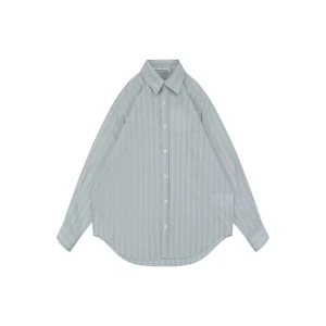 Acne Grey Striped Long Sleeve Shirt