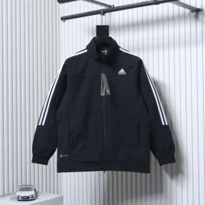 Adidas Retro Striped Double Zipper Jacket