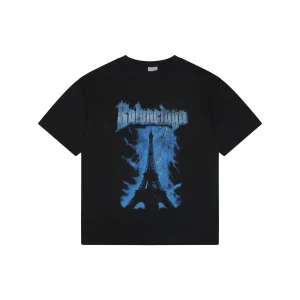BLCG Lightning Tower Crackle Print T-Shirt