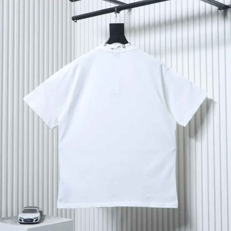 BLCG Pierced Neck Hardware Cotton T-Shirt