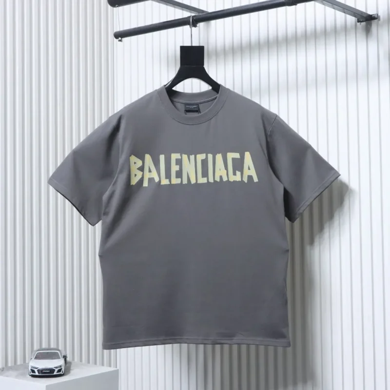 BLCG Tape Print T-Shirt - Gray
