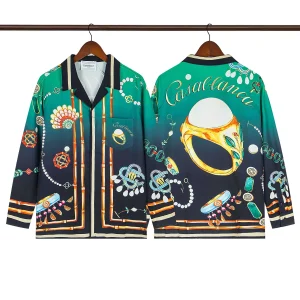C-Blanca Jewel Collector Gradient Silk Shirt