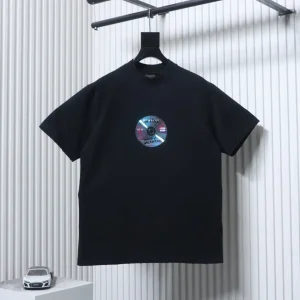 CD Graphic Distressed Cotton T-Shirt
