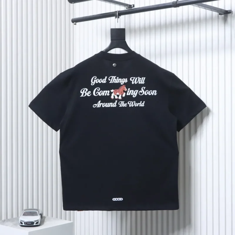 Goodbrand Horse Graphic Rhinestone Cotton T-Shirt