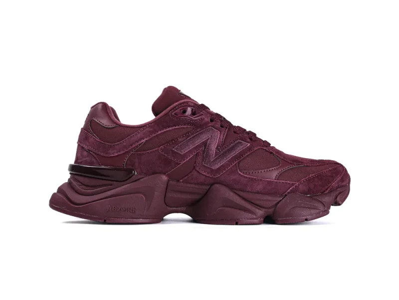 Burgundy suede sneaker with mesh accents and Abzorb sole technology.