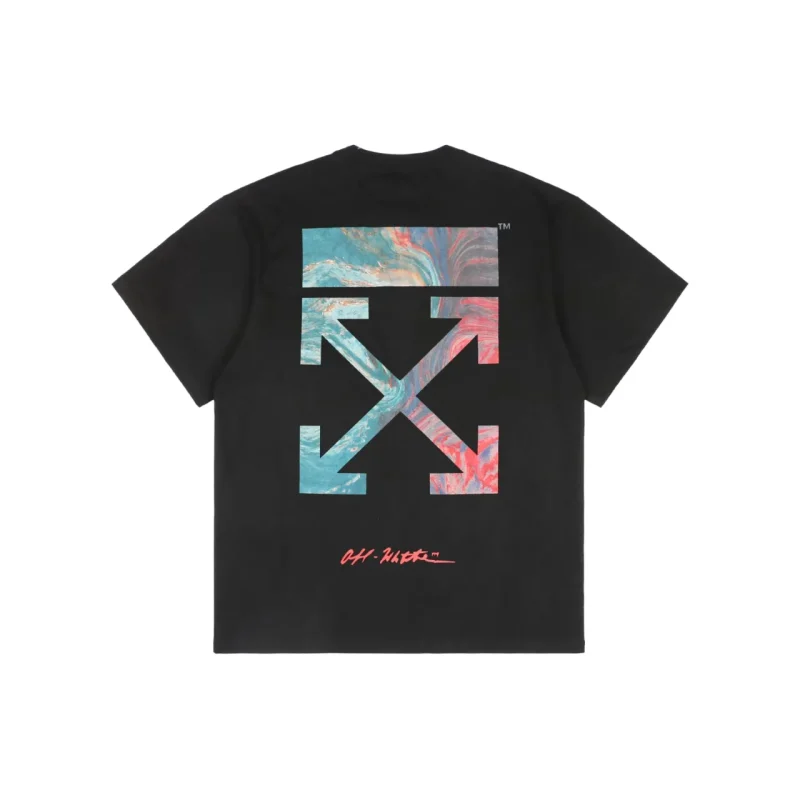 Back of Off-White Color Dye Arrow T-Shirt