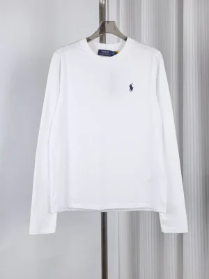 RL Pony Cotton Long Sleeve Crewneck T-Shirt