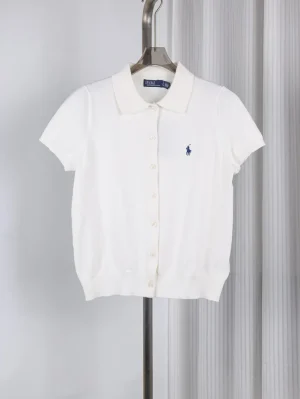 RL Pony Knit Cotton Collared Short Sleeve Polo T-Shirt