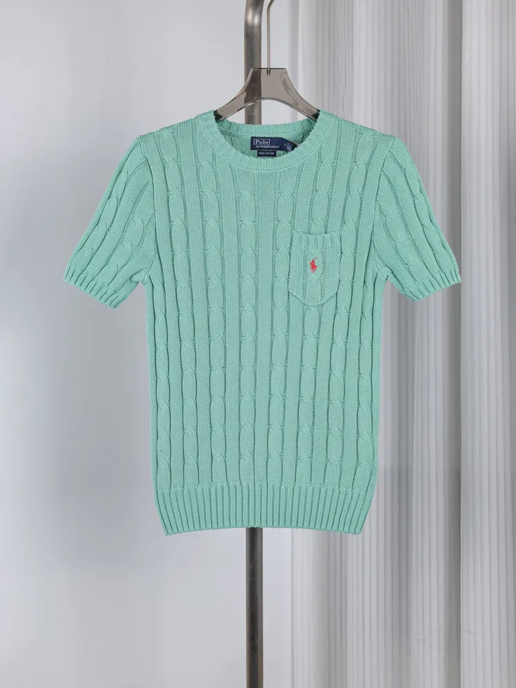 RL Pony Pocket Knit Cotton Short Sleeve T-Shirt