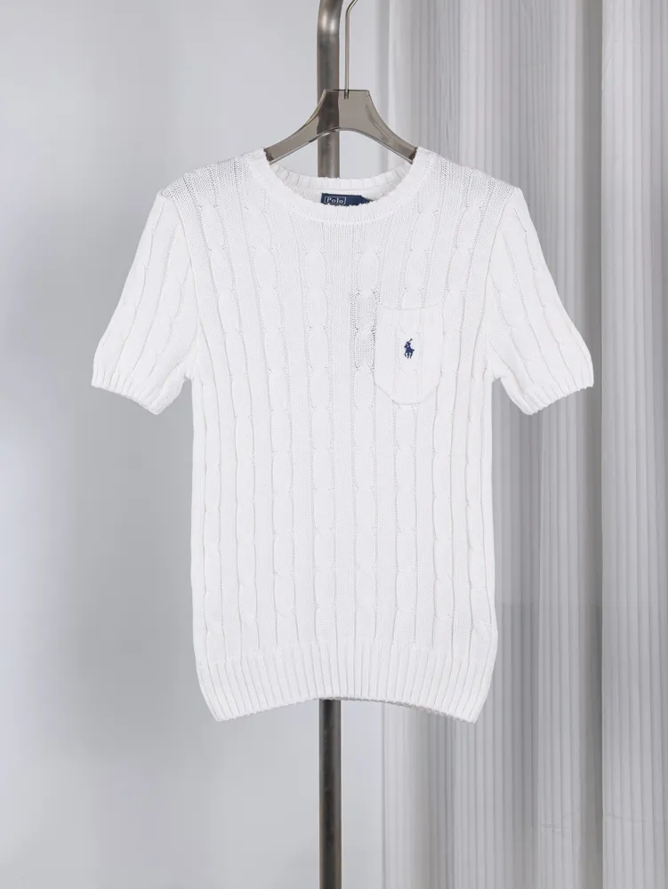 RL Pony Pocket Knit Cotton Short Sleeve T-Shirt