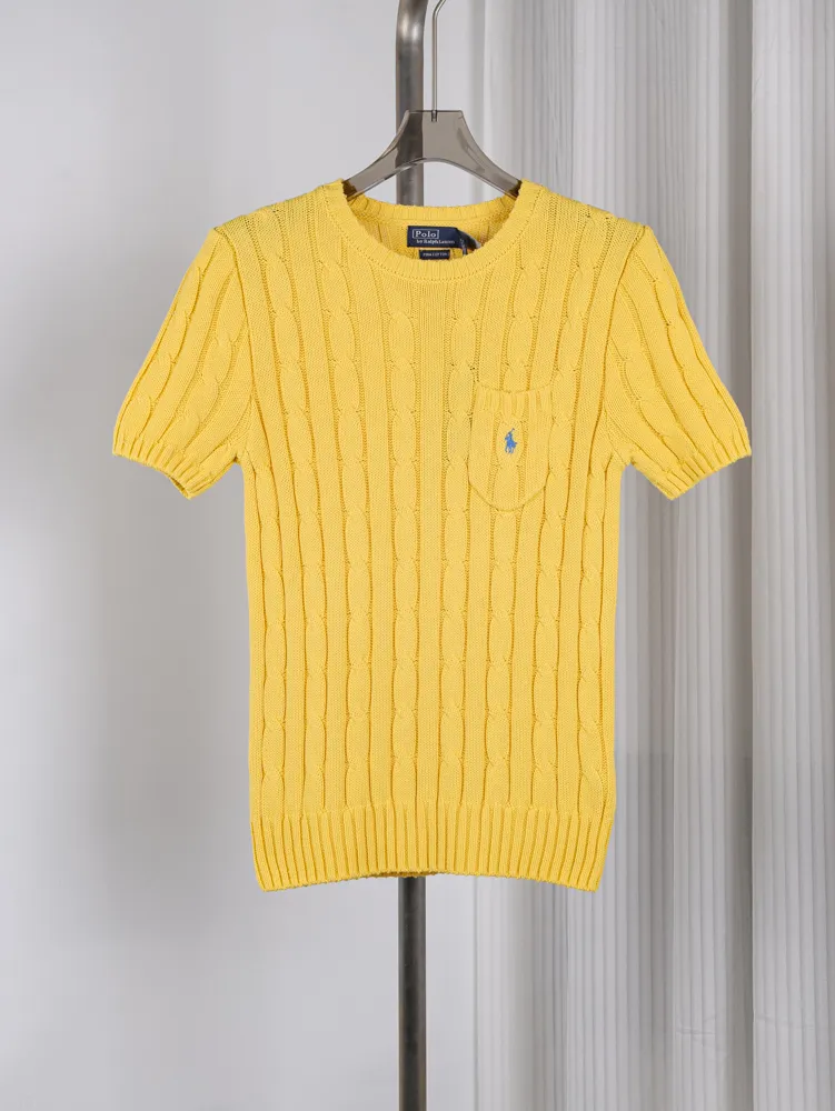 RL Pony Pocket Knit Cotton Short Sleeve T-Shirt