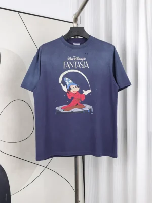 Saint Michael Fantasy Cartoon Graphic Vintage Wash Cotton T-Shirt