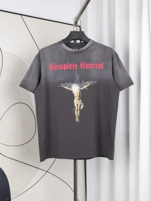 Saint Michael Gun Cross Jesus Vintage Wash Cotton T-Shirt