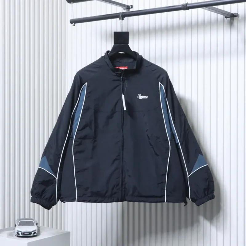 Sup Contrast Piping Color Block Track Jacket